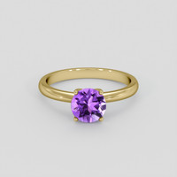 0.99 Ct. Purple Amethyst Ring, 10K Yellow Gold 1