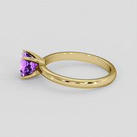 0.99 Ct. Purple Amethyst Ring, 10K Yellow Gold 4
