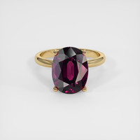 9.85 Ct. Pinkish Purple Rhodolite Garnet Ring, 10K Yellow Gold 1