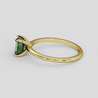 1.37 Ct. Green Sapphire Ring, 10K Yellow Gold 4