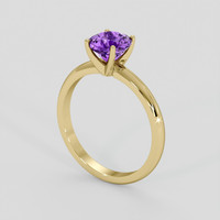 0.99 Ct. Purple Amethyst Ring, 14K Yellow Gold 2