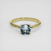 0.98 Ct. Bluish Green Spinel Ring, 14K Yellow Gold 1