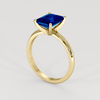 2.30 Ct. Blue Sapphire Ring, 14K Yellow Gold 2