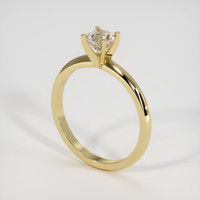 0.66 Ct. Peach Sapphire Ring, 14K Yellow Gold 2