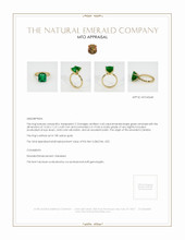 Emerald Ring 6.60 Ct., 18K Yellow Gold Appraisal