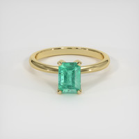 1.18 Ct. Emerald Ring, 18K Yellow Gold 1