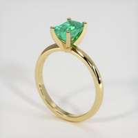1.18 Ct. Emerald Ring, 18K Yellow Gold 2
