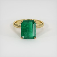 4.79 Ct. Emerald Ring, 18K Yellow Gold 1