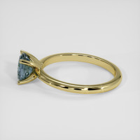 0.98 Ct. Bluish Green Spinel Ring, 18K Yellow Gold 4