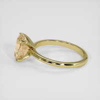 3.34 Ct. Peach Sapphire Ring, 18K Yellow Gold 4