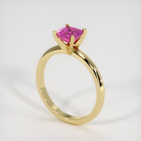1.12 Ct. Pink Sapphire Ring, 18K Yellow Gold 2