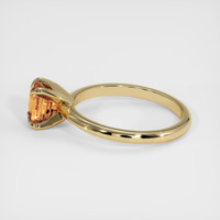 1.36 Ct. Orangish Brown Sapphire Ring, 18K Yellow Gold 4