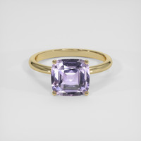 3.02 Ct. Purple Sapphire Ring, 18K Yellow Gold 1