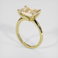 5.02 Ct. Peach Sapphire Ring, 18K Yellow Gold 2