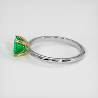 0.61 Ct. Emerald Ring, 18K Yellow & White 4