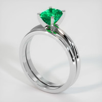 0.94 Ct. Emerald Ring, Platinum 950 2