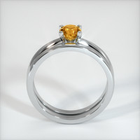 0.55 Ct. Orangish Yellow Sapphire Ring, Platinum 950 3