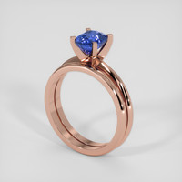 2.03 Ct. Blue Sapphire Ring, 14K Rose Gold 2
