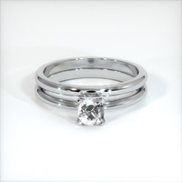 0.51 Ct. White Sapphire Ring, 10K White Gold 1