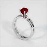 1.65 Ct. Ruby Ring, 14K White Gold 2