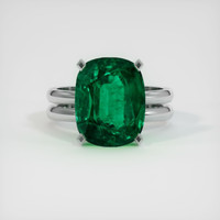 6.51 Ct. Emerald Ring, 18K White Gold 1