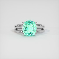 3.26 Ct. Emerald Ring, 18K White Gold 1