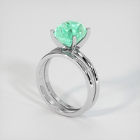 3.26 Ct. Emerald Ring, 18K White Gold 2