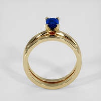 0.64 Ct. Blue Sapphire Ring, 10K Yellow Gold 3