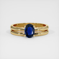 0.70 Ct. Sapphire Ring, 14K Yellow Gold 1