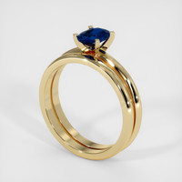 0.70 Ct. Sapphire Ring, 14K Yellow Gold 2