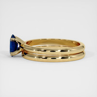 0.70 Ct. Blue Sapphire Ring, 18K Yellow Gold 4