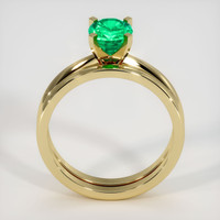 0.94 Ct. Emerald Ring, 18K Yellow Gold 3