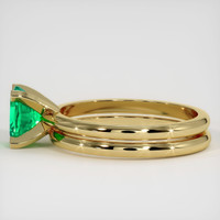 0.94 Ct. Emerald Ring, 18K Yellow Gold 4