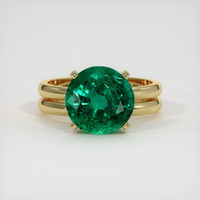 3.85 Ct. Emerald Ring, 18K Yellow Gold 1