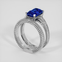 3.35 Ct. Blue Sapphire Ring, Platinum 950 2
