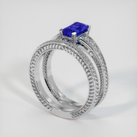1.16 Ct. Blue Sapphire Ring, Platinum 950 2