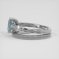 2.32 Ct. Greyish Blue Sapphire Ring, Platinum 950 4
