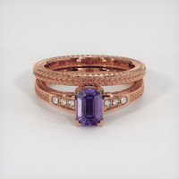 1.20 Ct. Sapphire Ring, 14K Rose Gold 1