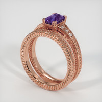 1.20 Ct. Sapphire Ring, 14K Rose Gold 2