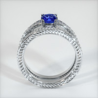 0.63 Ct. Blue Sapphire Ring, 10K White Gold 3