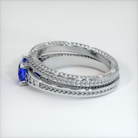 0.63 Ct. Blue Sapphire Ring, 10K White Gold 4