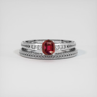 1.12 Ct. Ruby Ring, 14K White Gold 1