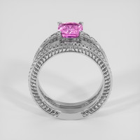 2.07 Ct. Purplish Pink Sapphire Ring, 14K White Gold 3