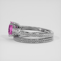 2.07 Ct. Purplish Pink Sapphire Ring, 14K White Gold 4