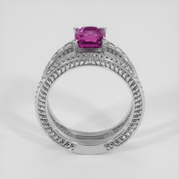 2.64 Ct. Purplish Pink Sapphire Ring, 14K White Gold 3