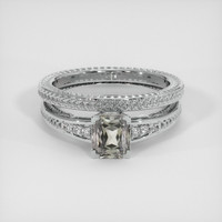 1.01 Ct. Sapphire Ring, 14K White Gold 1