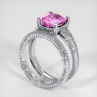 2.12 Ct. Sapphire Ring, 14K White Gold 2