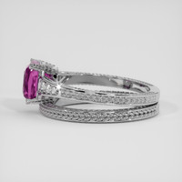 2.64 Ct. Purplish Pink Sapphire Ring, 18K White Gold 4
