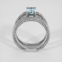 2.32 Ct. Greyish Blue Sapphire Ring, 18K White Gold 3