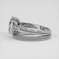 3.60 Ct. Bluish Grey Sapphire Ring, 18K White Gold 4